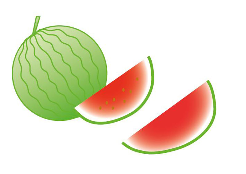 A drawing of a watermelon